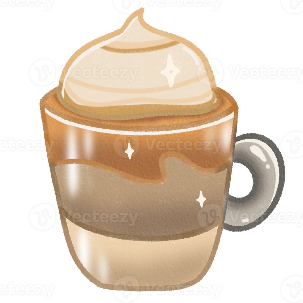 Coffee hand drawn  illustration png