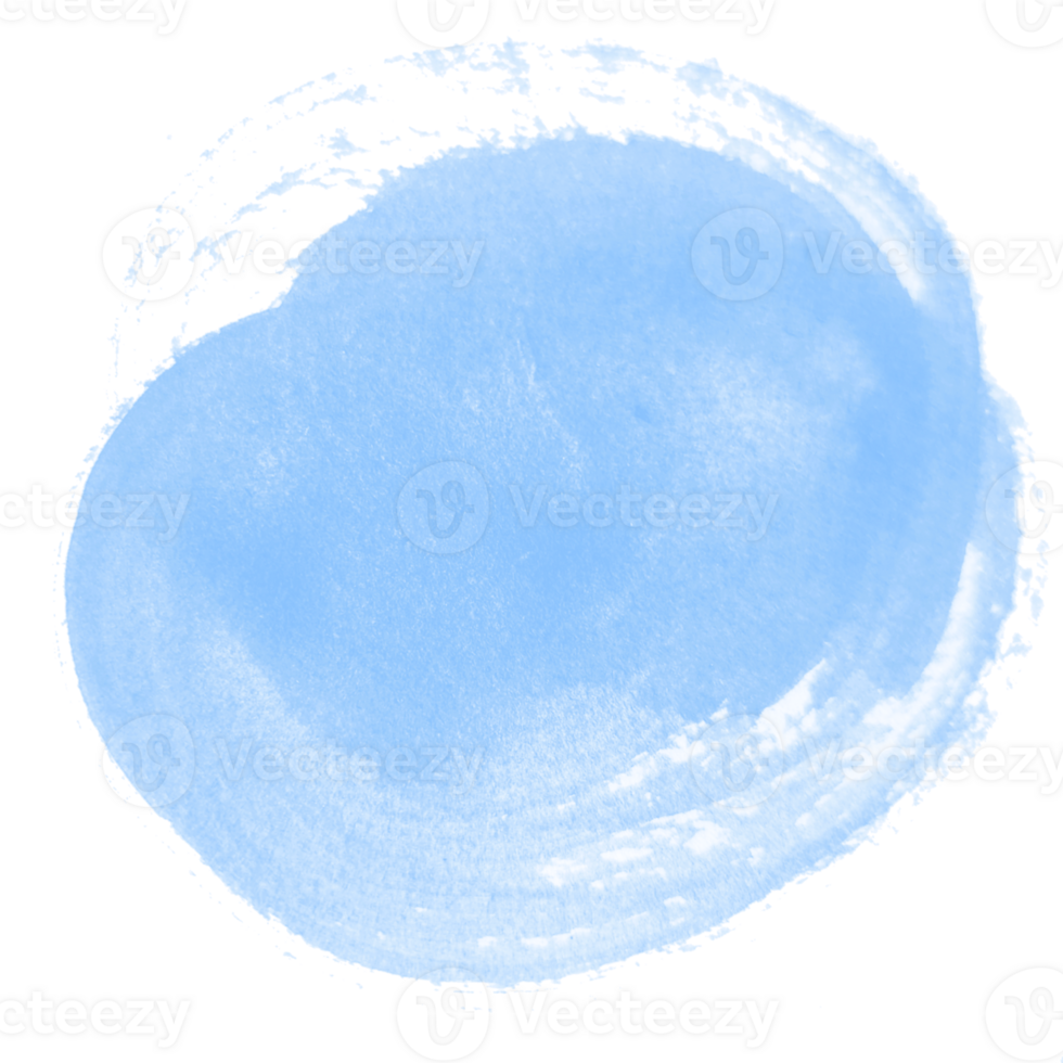 Blue watercolor texture paint stain shining brush stroke png