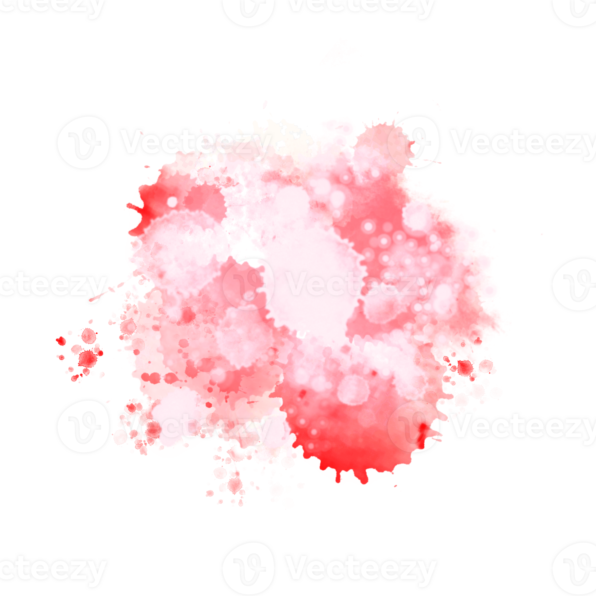 Abstract red watercolor liquid ink splashes hand drawn 26799039 PNG