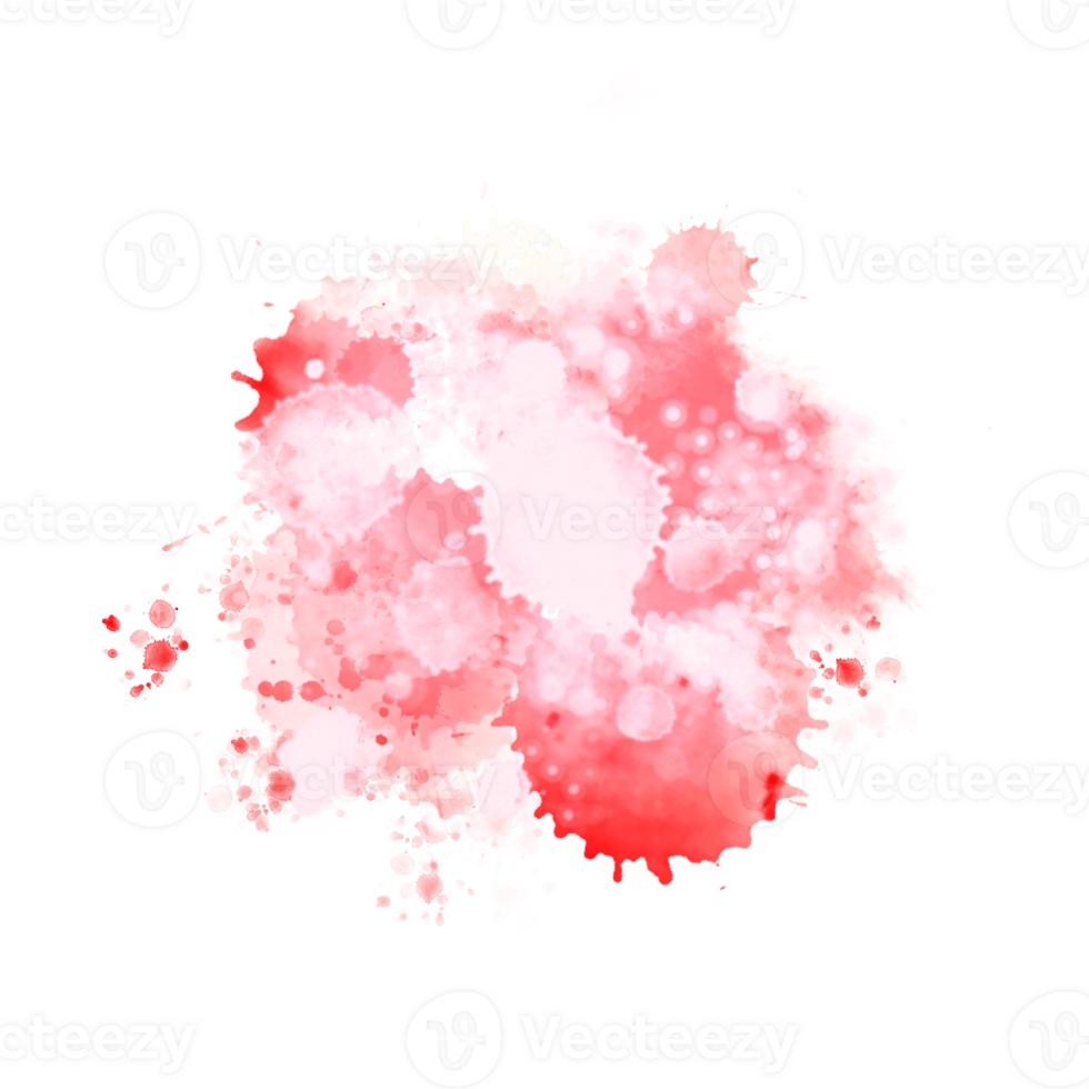 abstrakt röd vattenfärg flytande bläck stänk hand dragen png