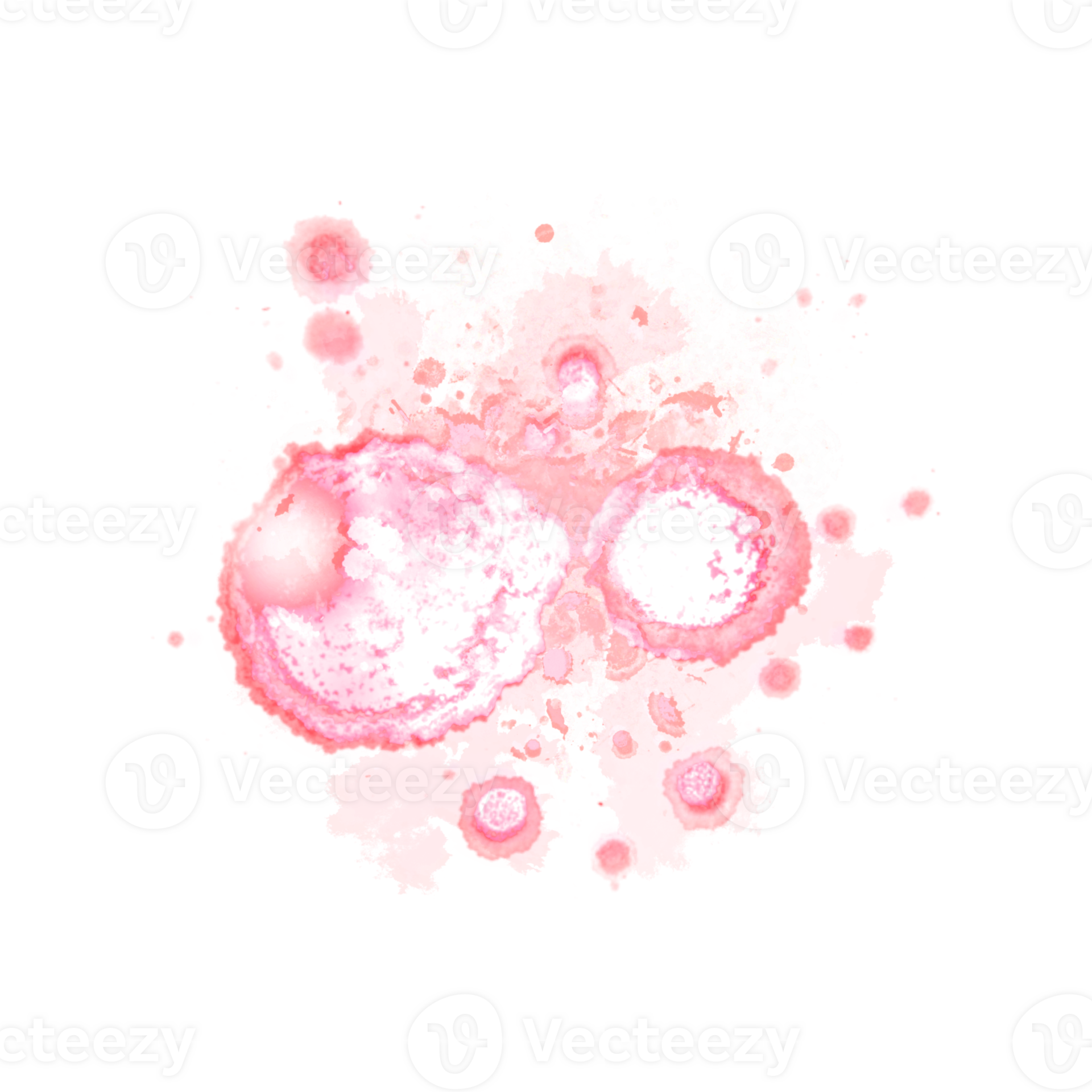 Abstract red watercolor liquid ink splashes hand drawn 26799040 PNG