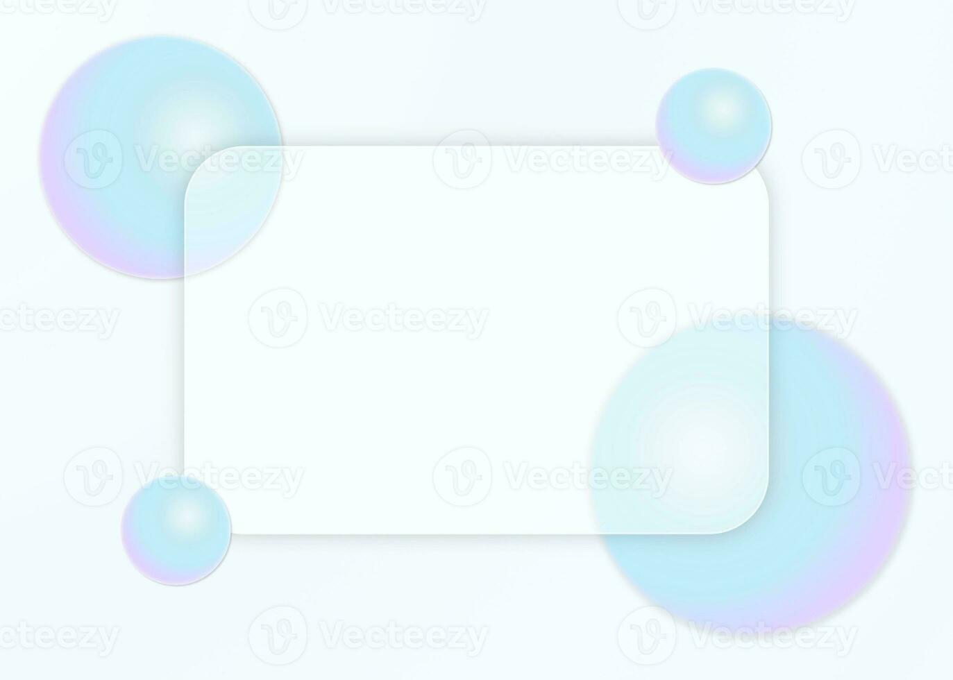 Sky blue glass morphism and sphere pastel colors business abstract background photo