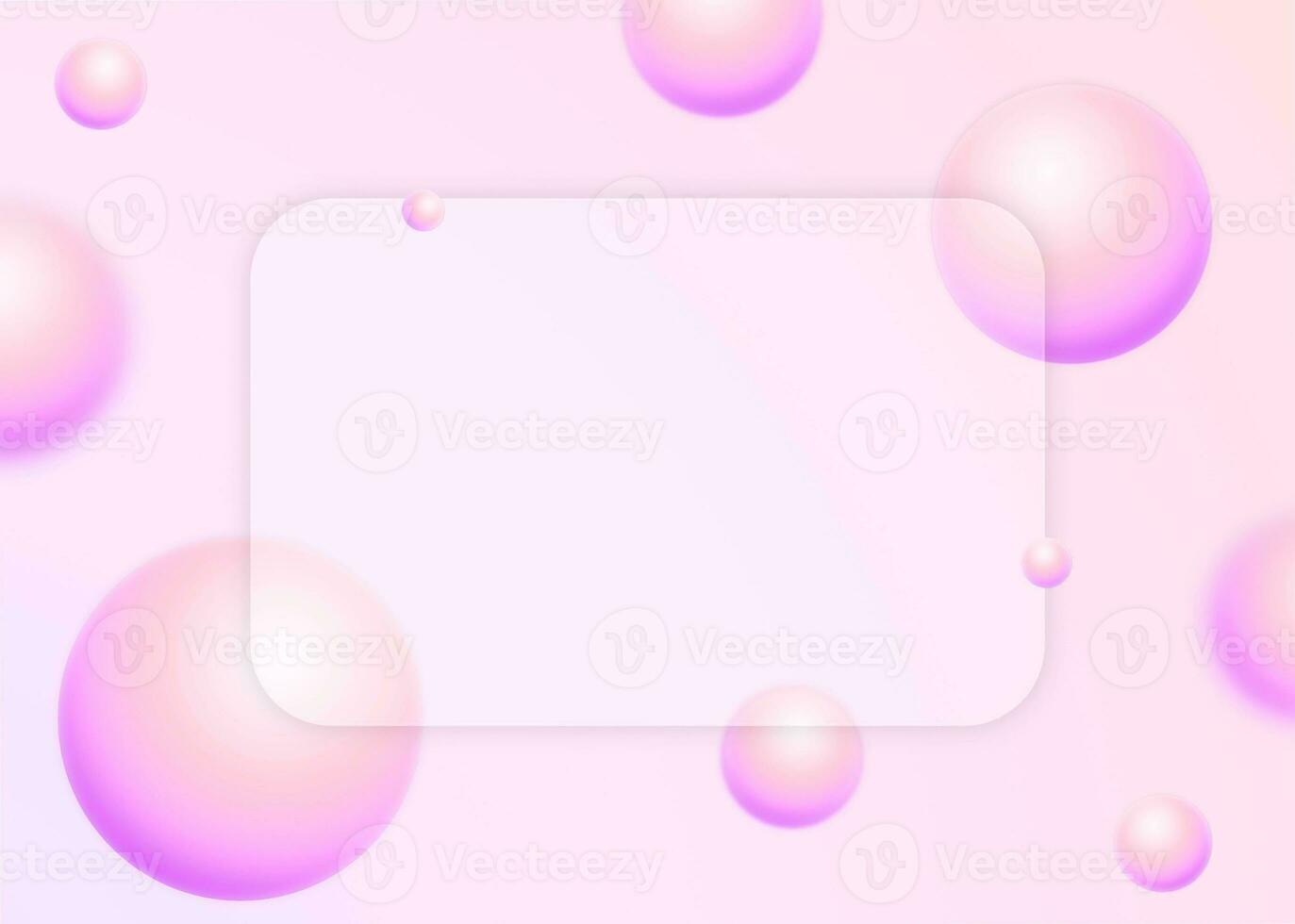 Pink glass morphism and sphere pastel colors business abstract background photo