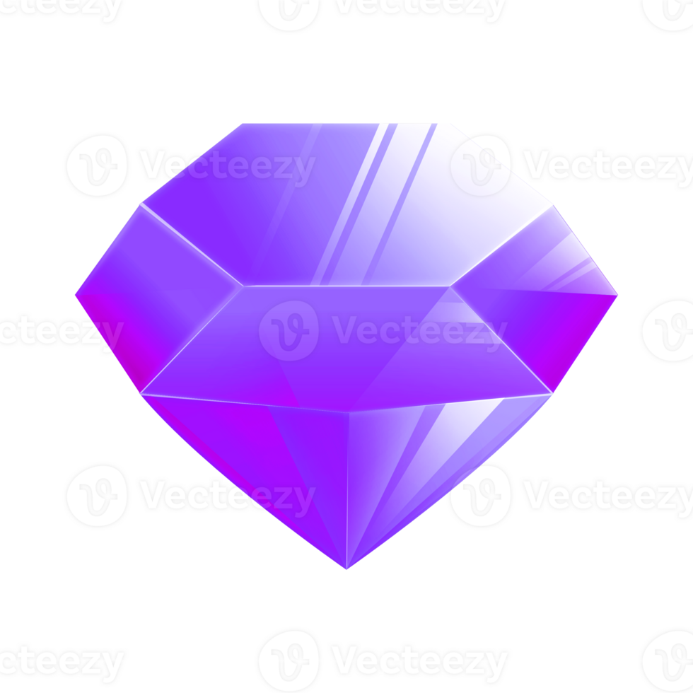 purple diamond gemstone game asset bright and beautiful 26799095 PNG