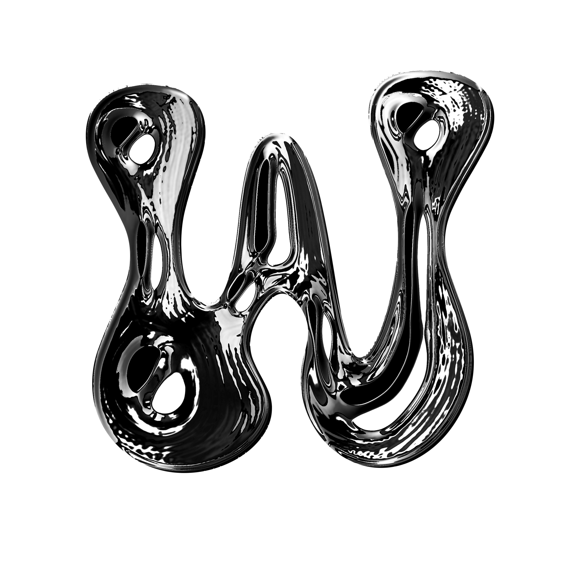 Premium Vector  Metallic y2k font liquid bubble iron alphabet