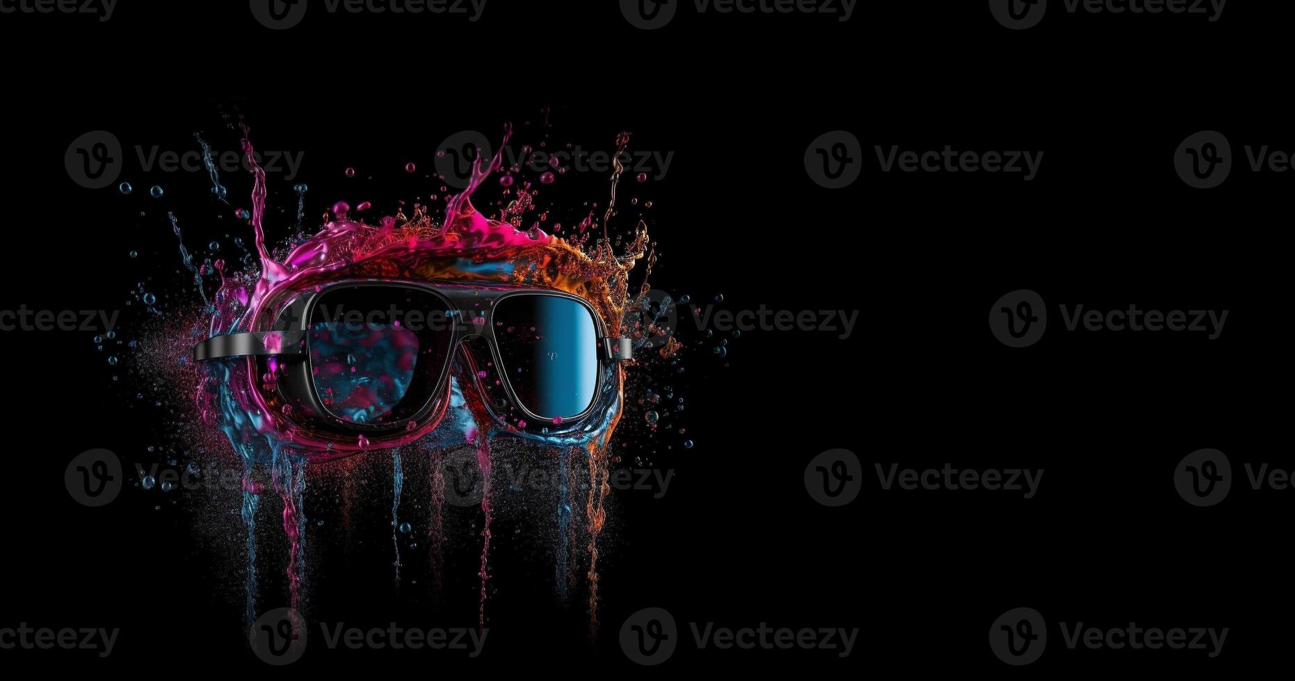 Metaverse, future digital technology for entertainment and games, VR virtual reality glasses, free space for text. . photo