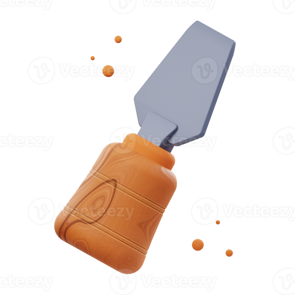 3D Illustration render of Chisel Tool icon designs. Perfect for woodworking, carving, sculpture, and craftsmanship-themed projects to enhance your designs. png