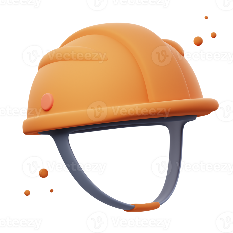 3d illustrazione rendere di difficile casco icona disegni. Perfetto per costruzione, sicurezza, ingegneria, e a tema industriale progetti per migliorare il tuo disegni. png