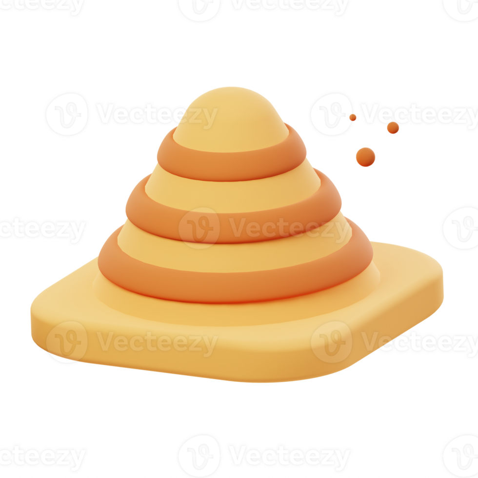 3d verkeer ijshoorntje illustratie geven van verkeer ijshoorntje icoon ontwerpen. perfect voor weg veiligheid, bouw, of verkeersgerelateerd zichtbaar elementen, verbeteren uw ontwerpen. png