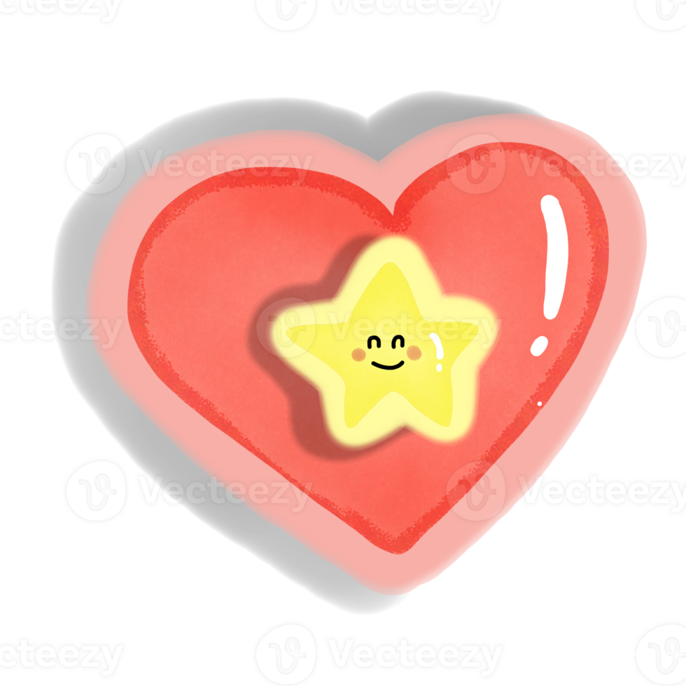 Sparkling Star Illuminates Love's Sweet Heart png