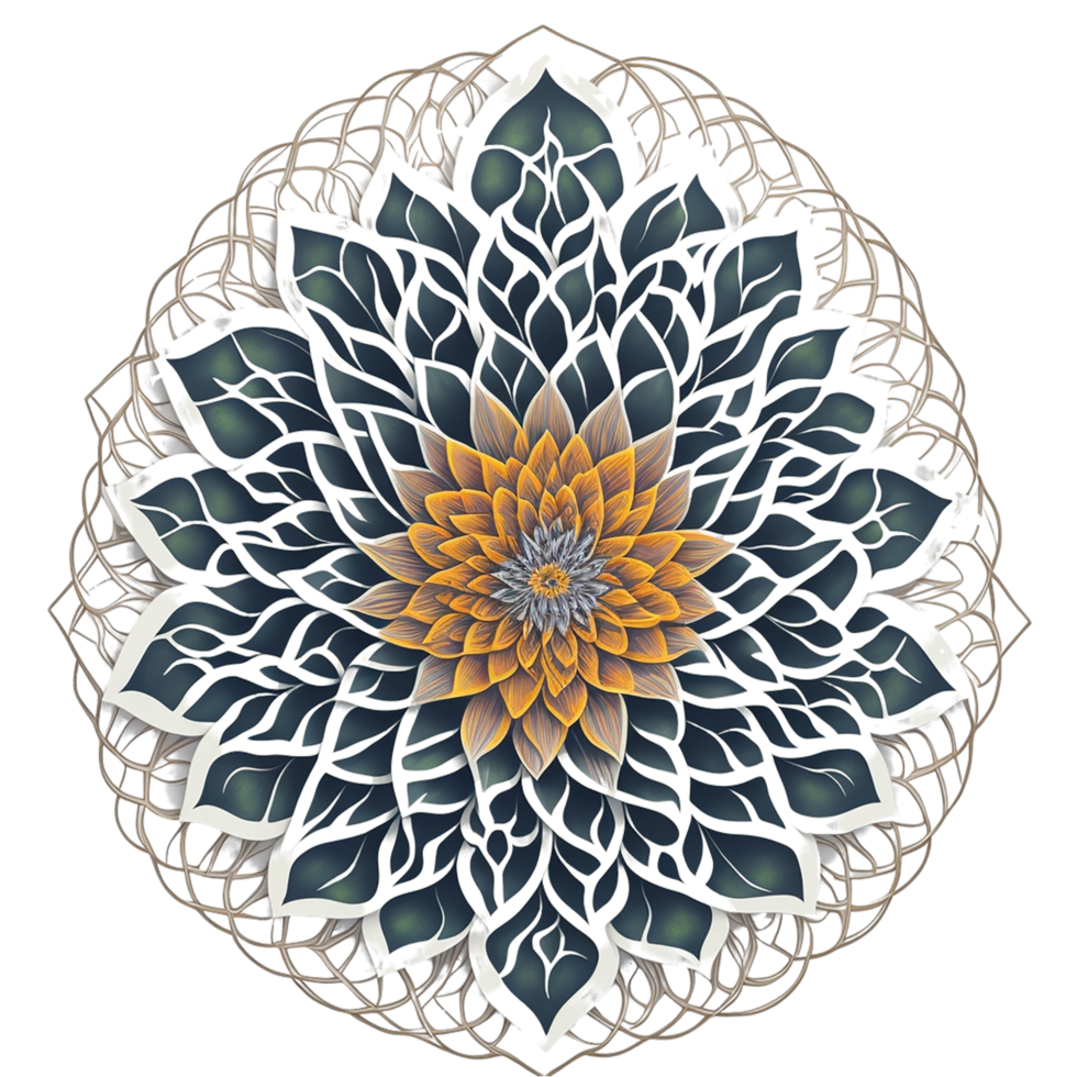 ai generado, mandala diseño, mándala, hermosa mandala png