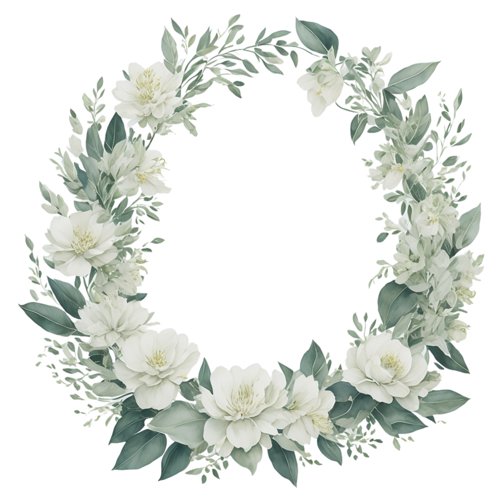 , Watercolor Flower, Watercolor Beautiful Flower, Watercolor, Watercolor Flower With Rounded Frame png