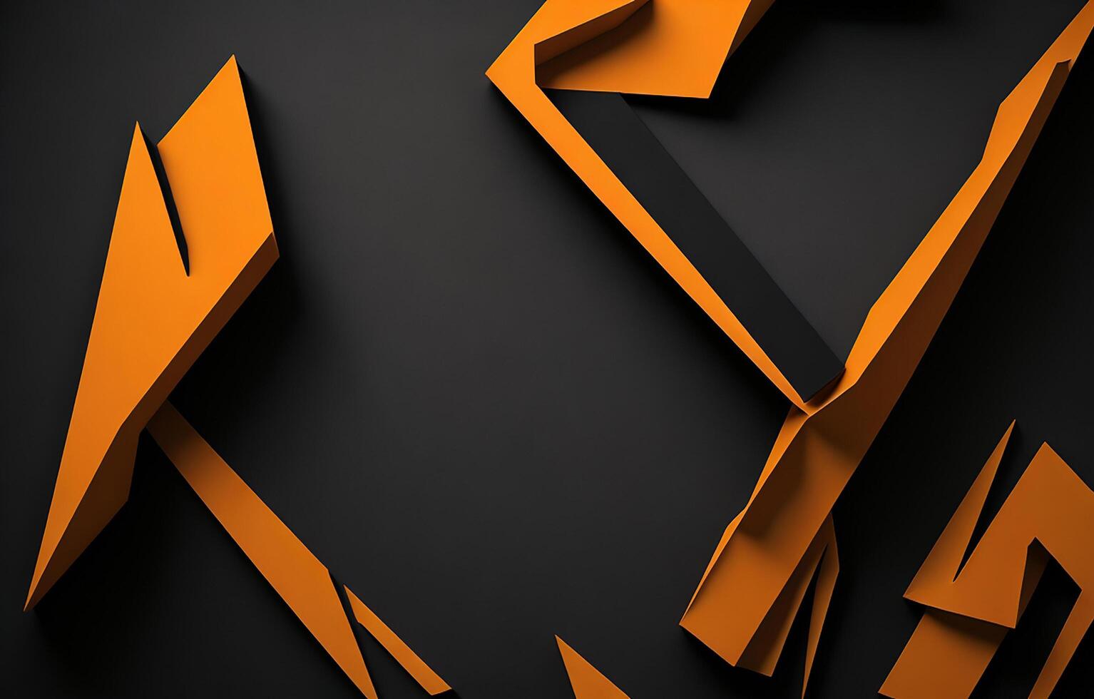 Abstract Background, Black Background, Black And Orange Color Background, Ai Generated photo