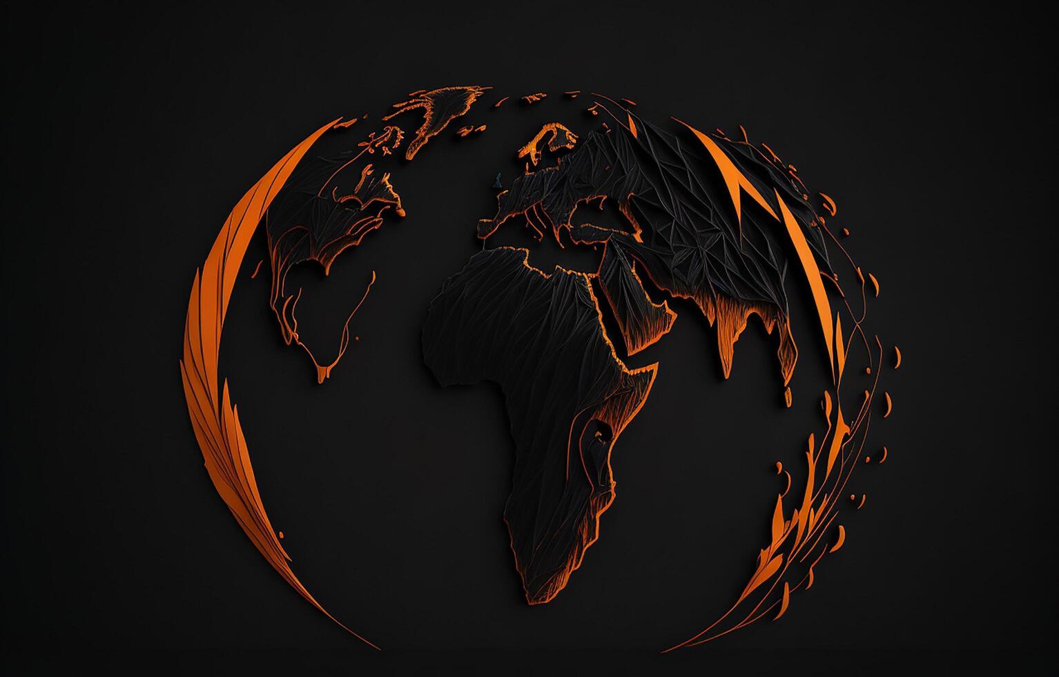 Black Abstract Background, Black Background, Black With Orange Background photo