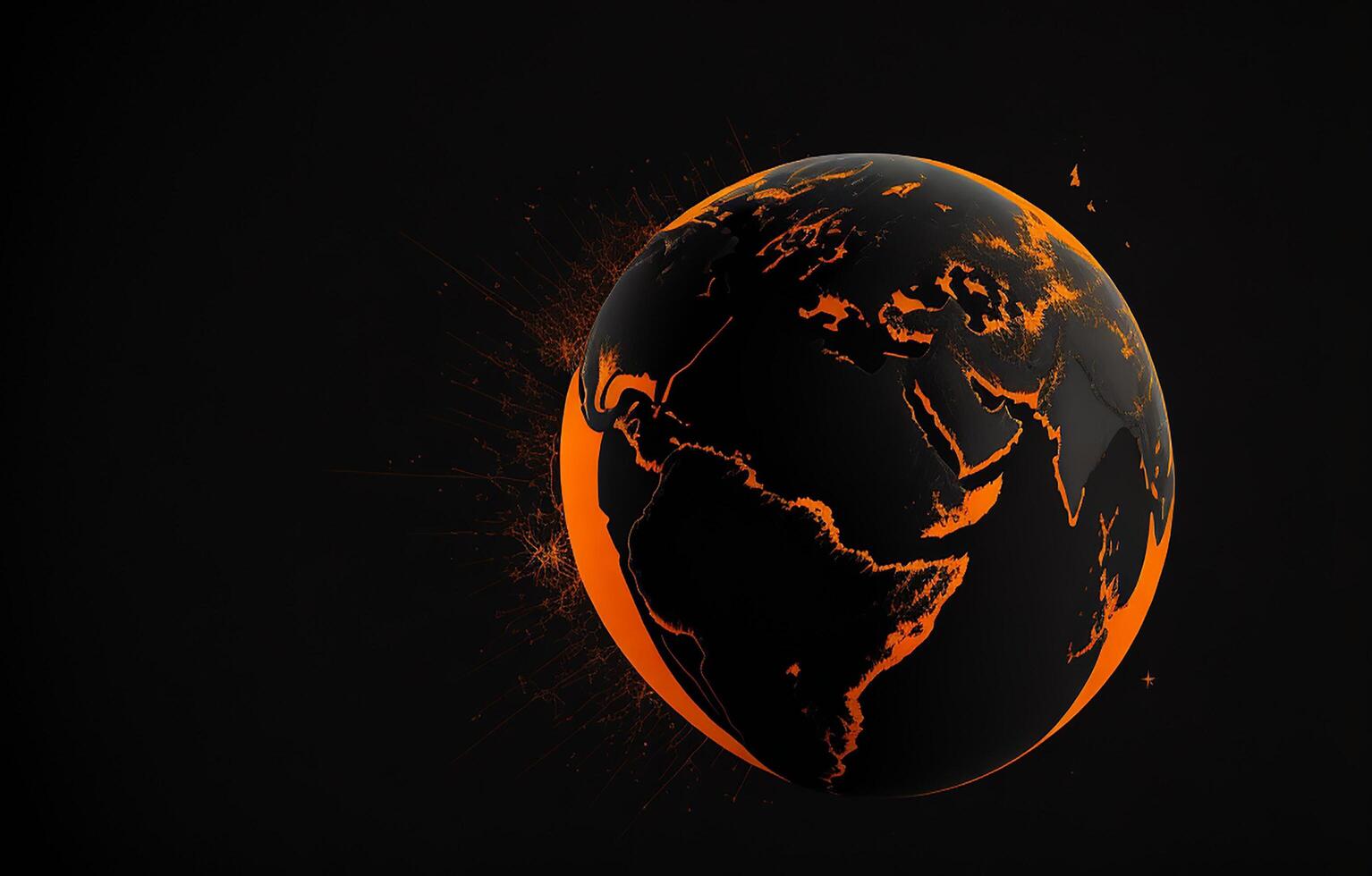 Black Abstract Background, Black Background, Black With Orange Background photo