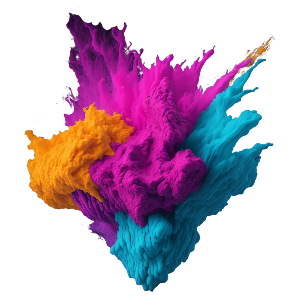 Powder, Ink Powder in a bottle, Beautiful power, Bright Ink Powder Pigment Explosion Background Element, Ai Generated png