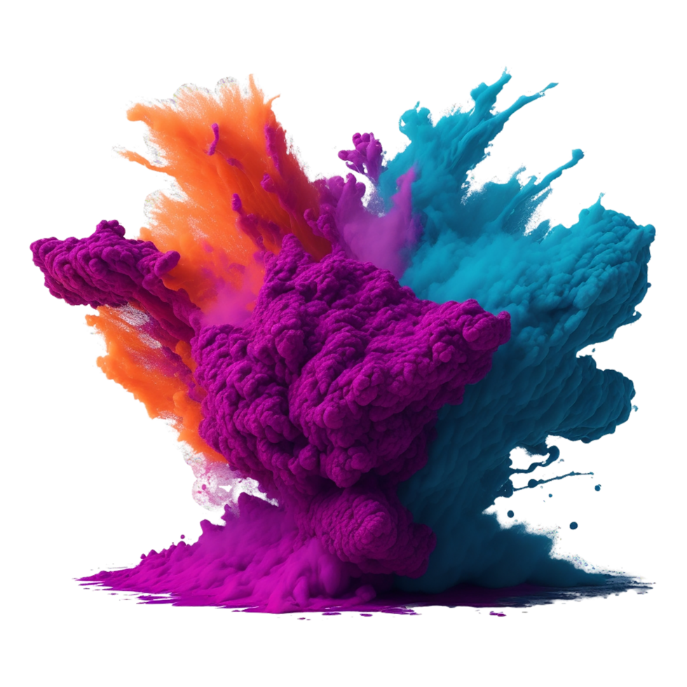 Powder, Ink Powder in a bottle, Beautiful power, Bright Ink Powder Pigment Explosion Background Element, Ai Generated png