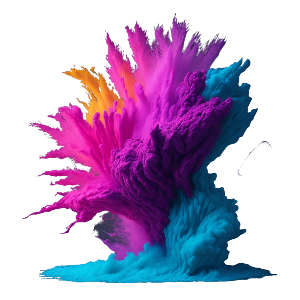 Powder, Ink Powder in a bottle, Beautiful power, Bright Ink Powder Pigment Explosion Background Element, Ai Generated png