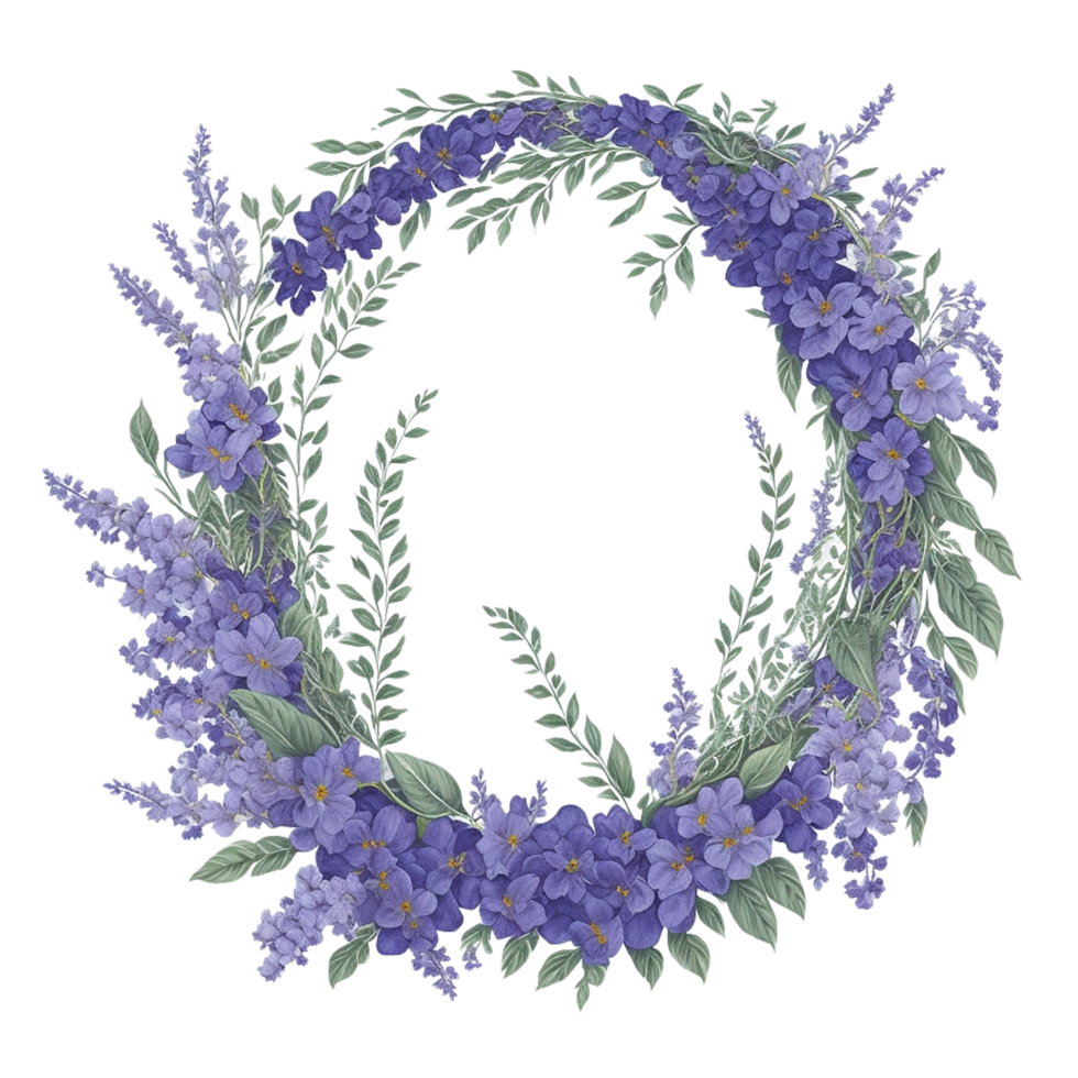 waterverf bloemen ontwerp met afgeronde kader, waterverf Bloemen boeket, waterverf boeket bloem, bruiloft bloem, waterverf bloemen ontwerp, botanisch bloem, waterverf decoratie, ai gegenereerd png