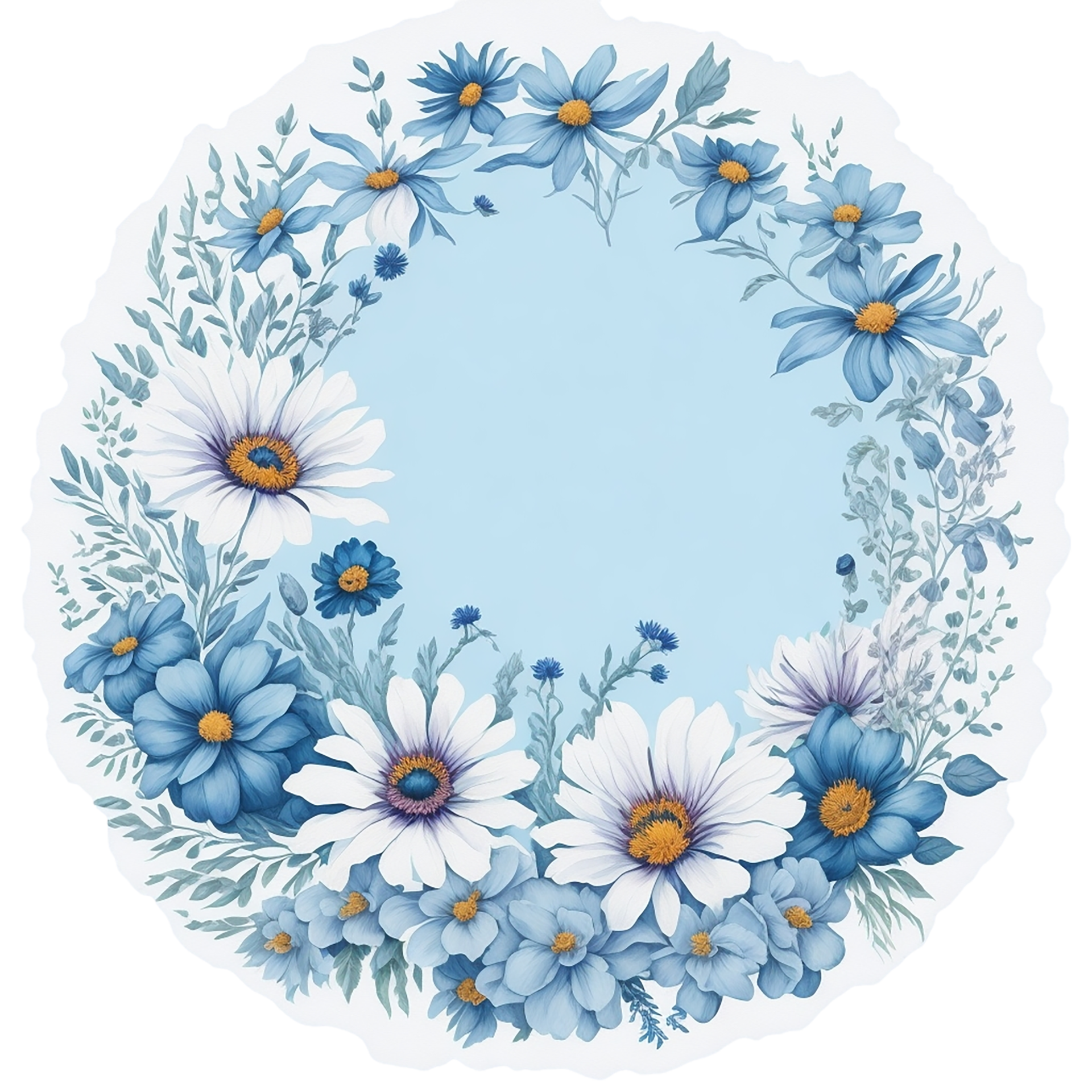 acuarela floral diseño con redondeado marco, acuarela ramo de flores