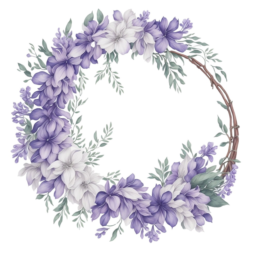 acuarela floral diseño con redondeado marco, acuarela ramo de flores, acuarela ramo de flores flor, Boda flor, acuarela floral diseño, botánico flor, acuarela decoración, ai generado png