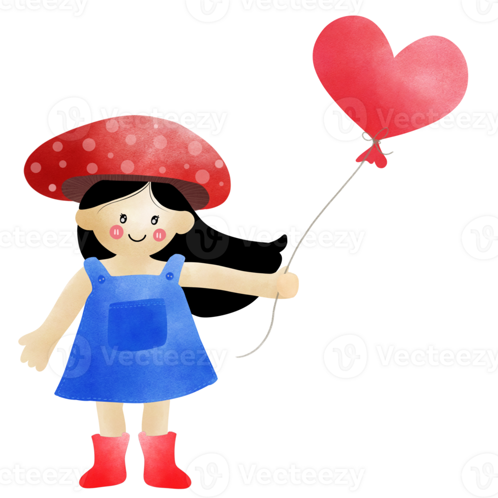 Mushroom red color so cute and minimal png