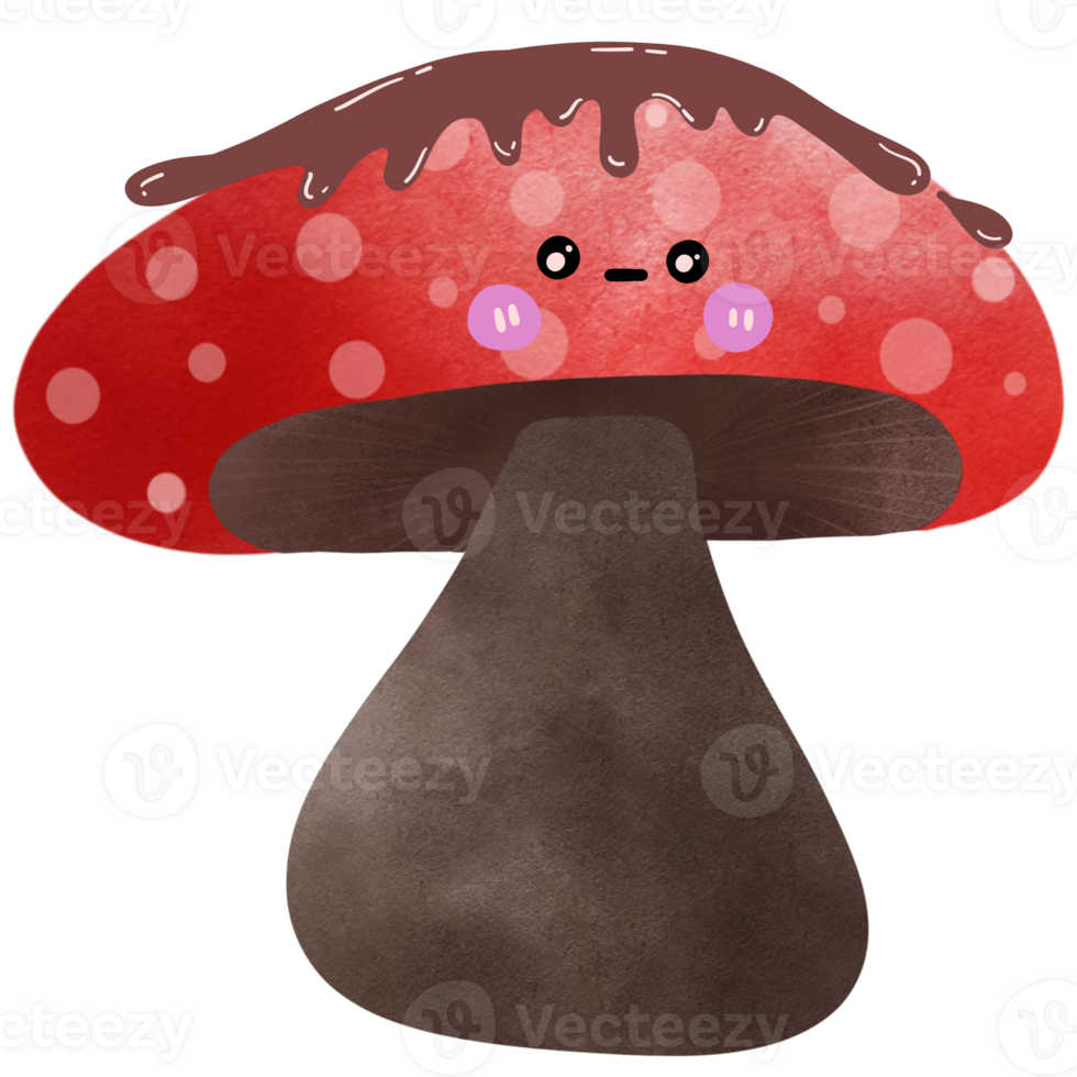 Mushroom red color so cute and minimal png