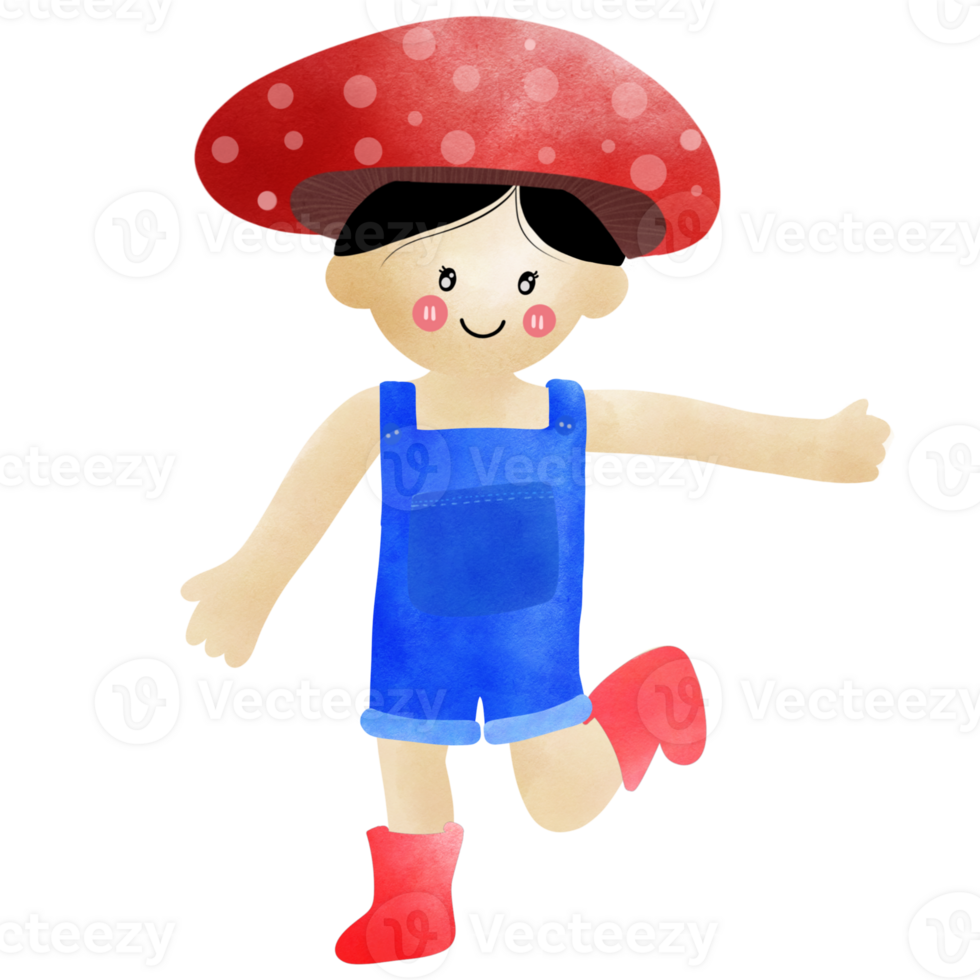 Mushroom red color so cute and minimal png