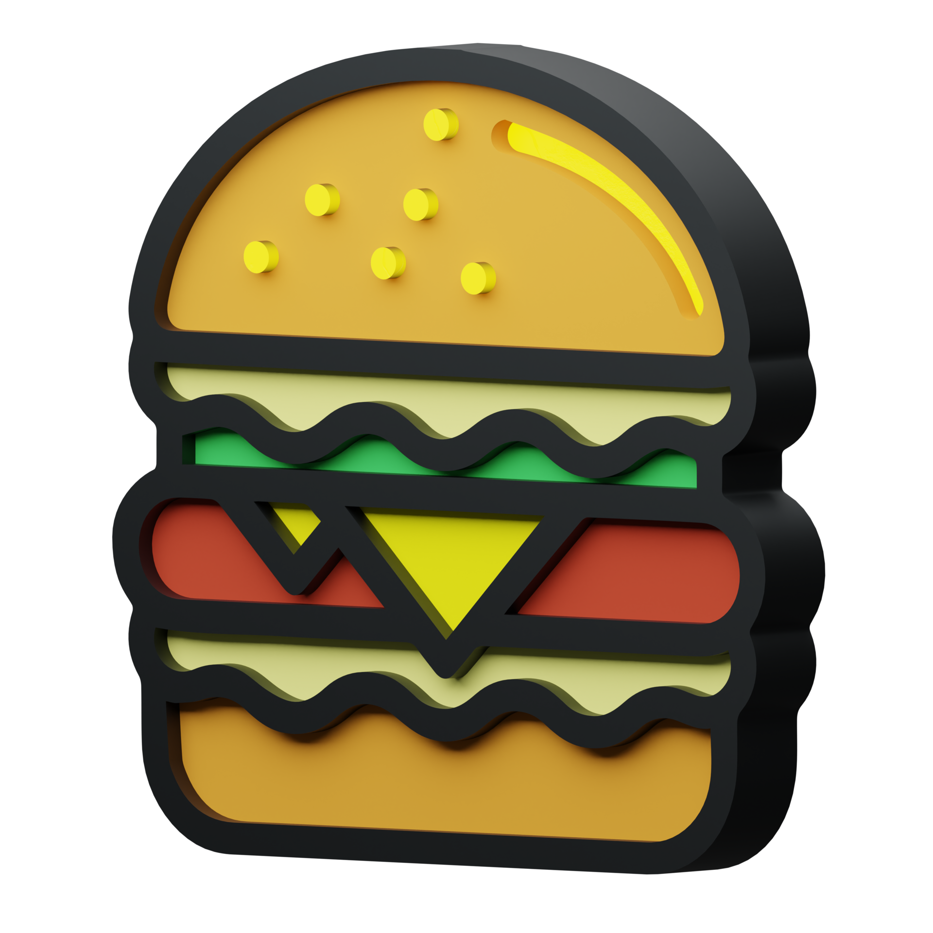 Burger 3D icon 26803501 PNG