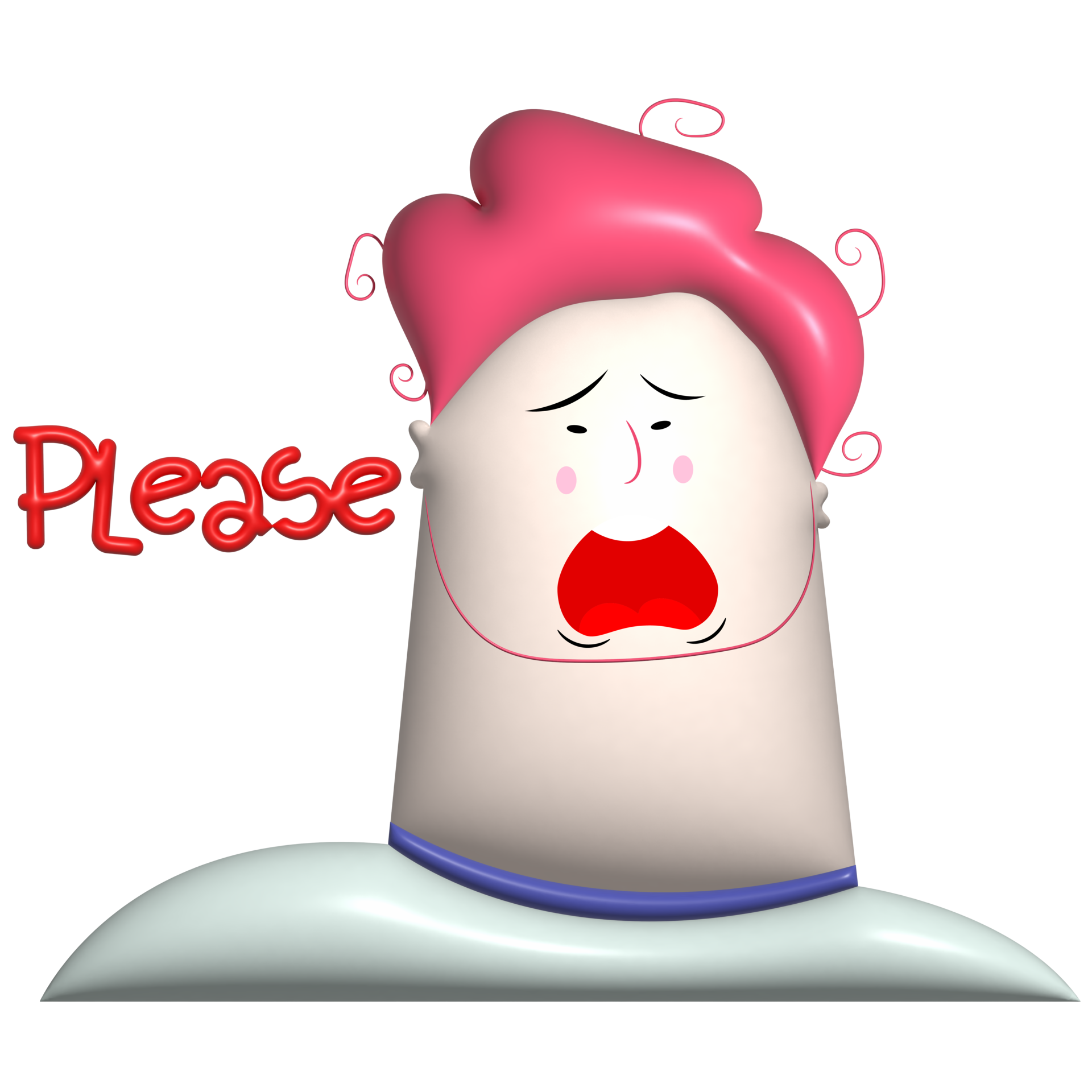 Please cartoon man gesture 3d 26803555 PNG