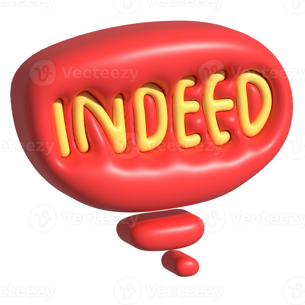 Indeed speech bubble 3d png
