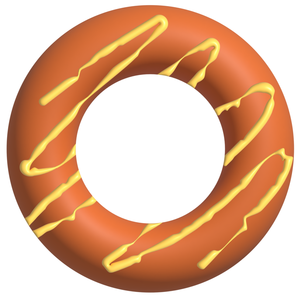 Sweet donut bakery colors 3d png