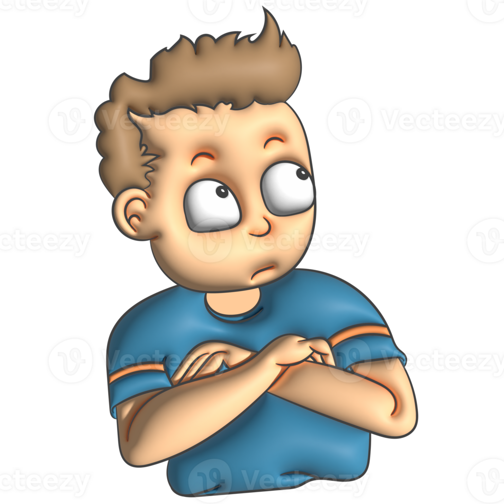Cartoon man gesture character png