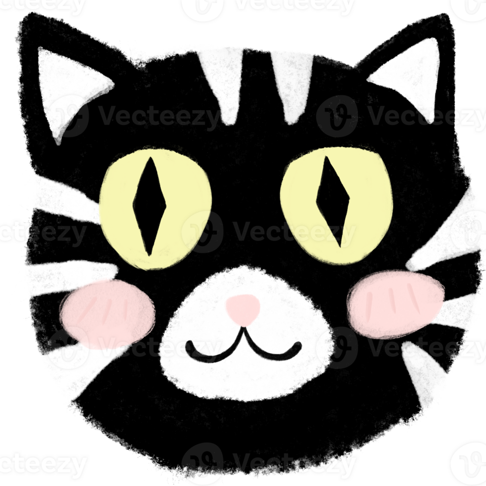 Cute emoji cat clip art for Cat's day png