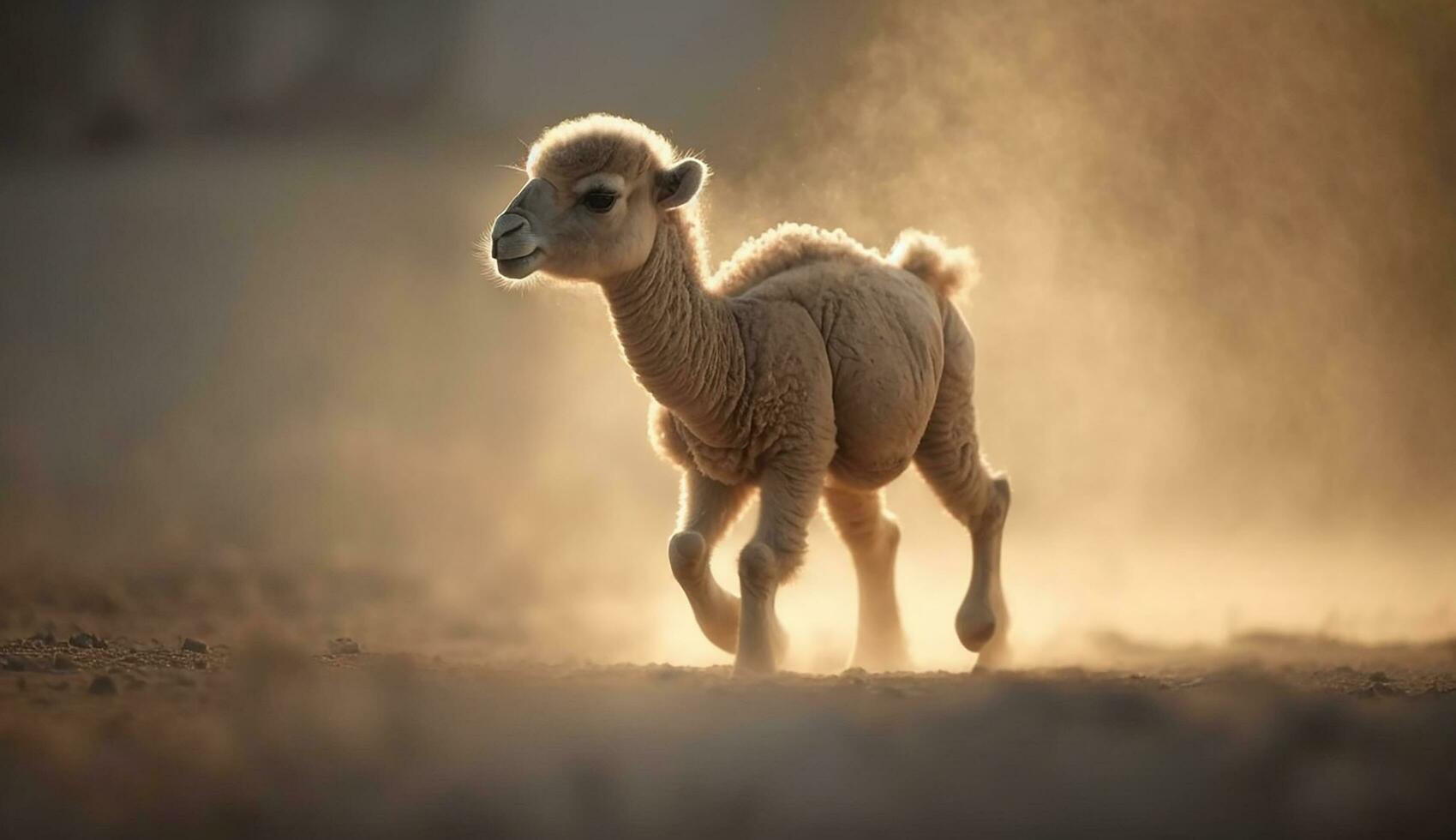 Cute animal on nature. Ai image photo