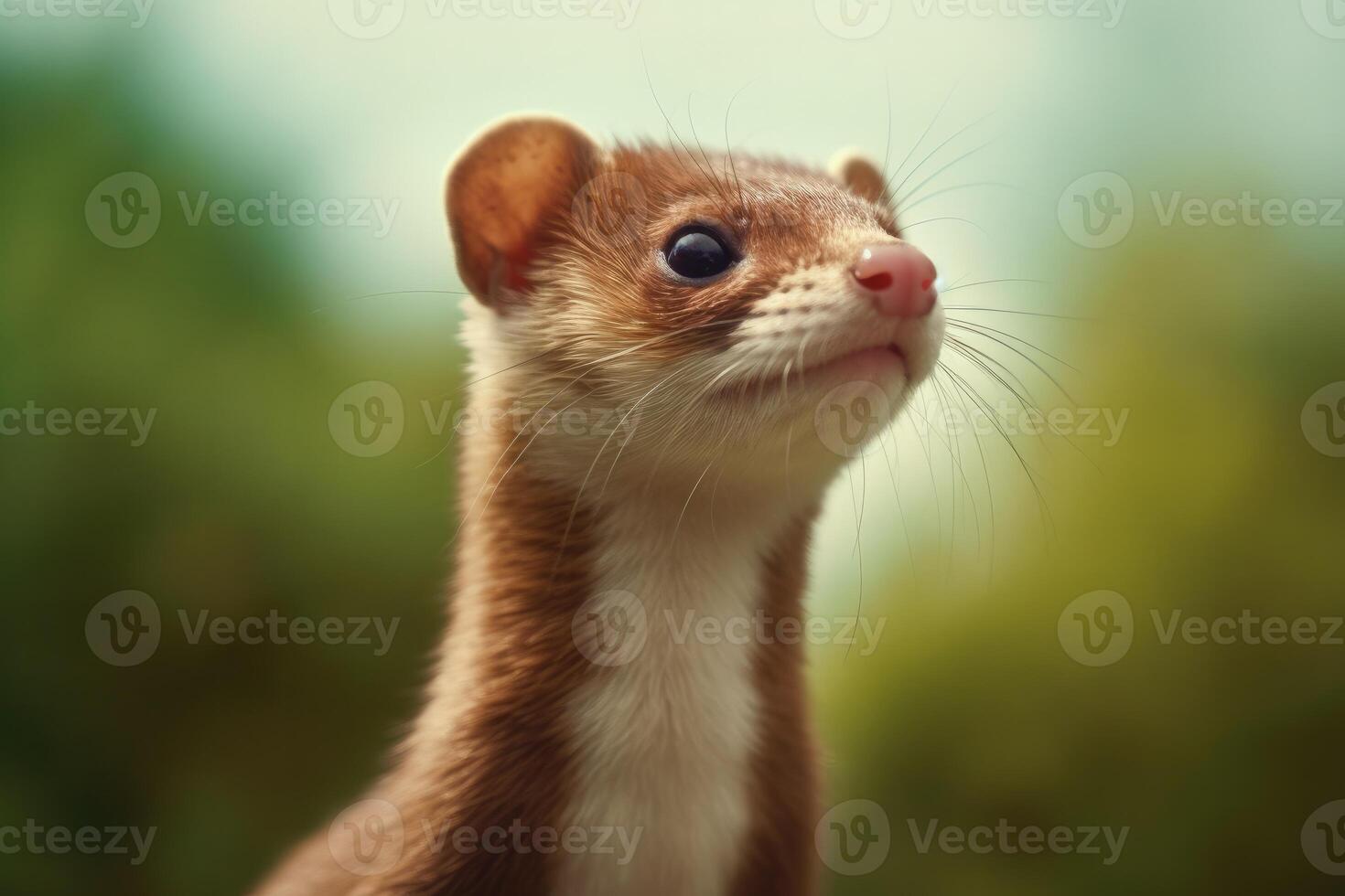 de cerca foto de hurón animal. fauna silvestre fotografía. generativo ai