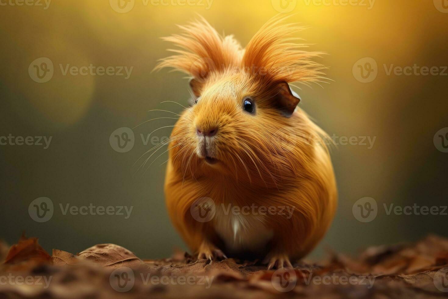 Close-up photo of guinea pig animal. wildlife photography. Generative AI