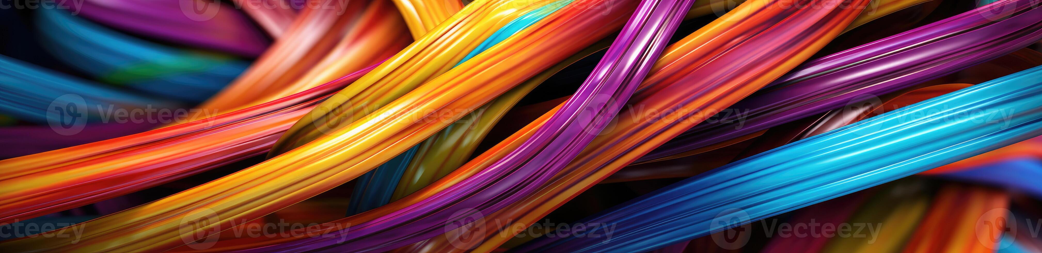 Abstract wavy colorful cable background. photo