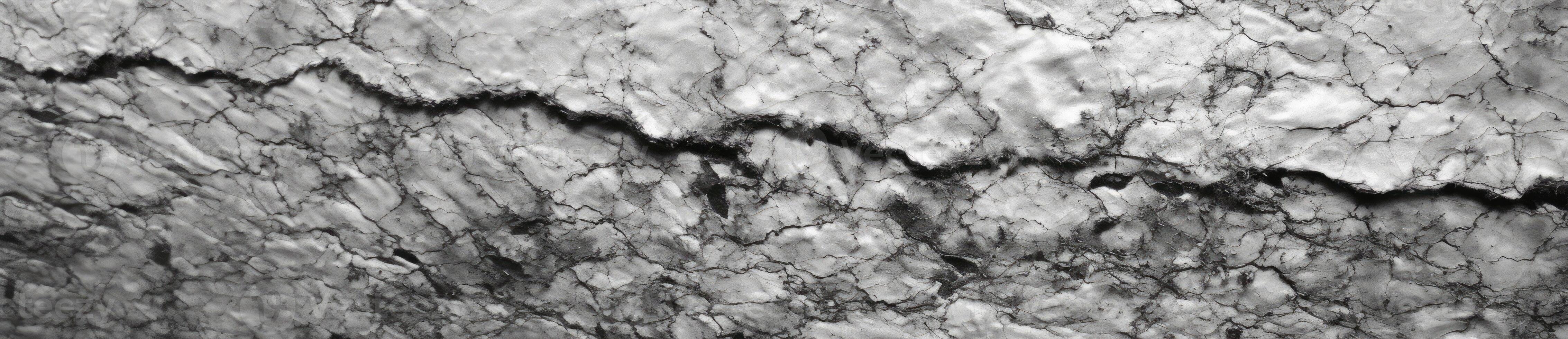 Black and white crack and canvas texture background. photo