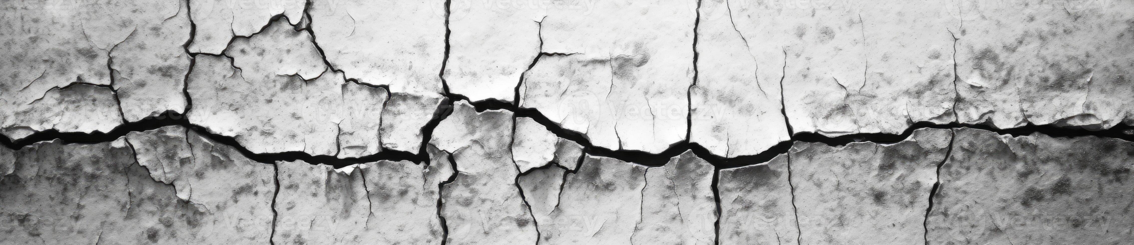 Black and white crack and canvas texture background. photo
