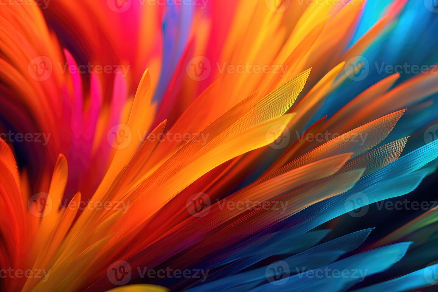 Abstract background with vibrant bursts of color and unique shapes. photo