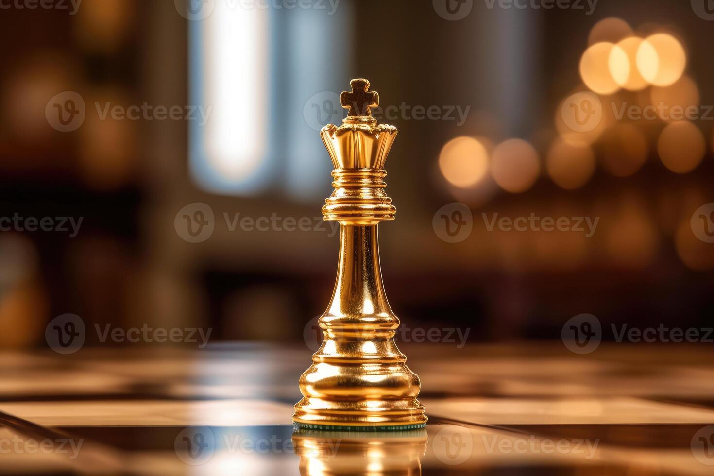 Premium AI Image  Closeup shot of the king chess piece leading