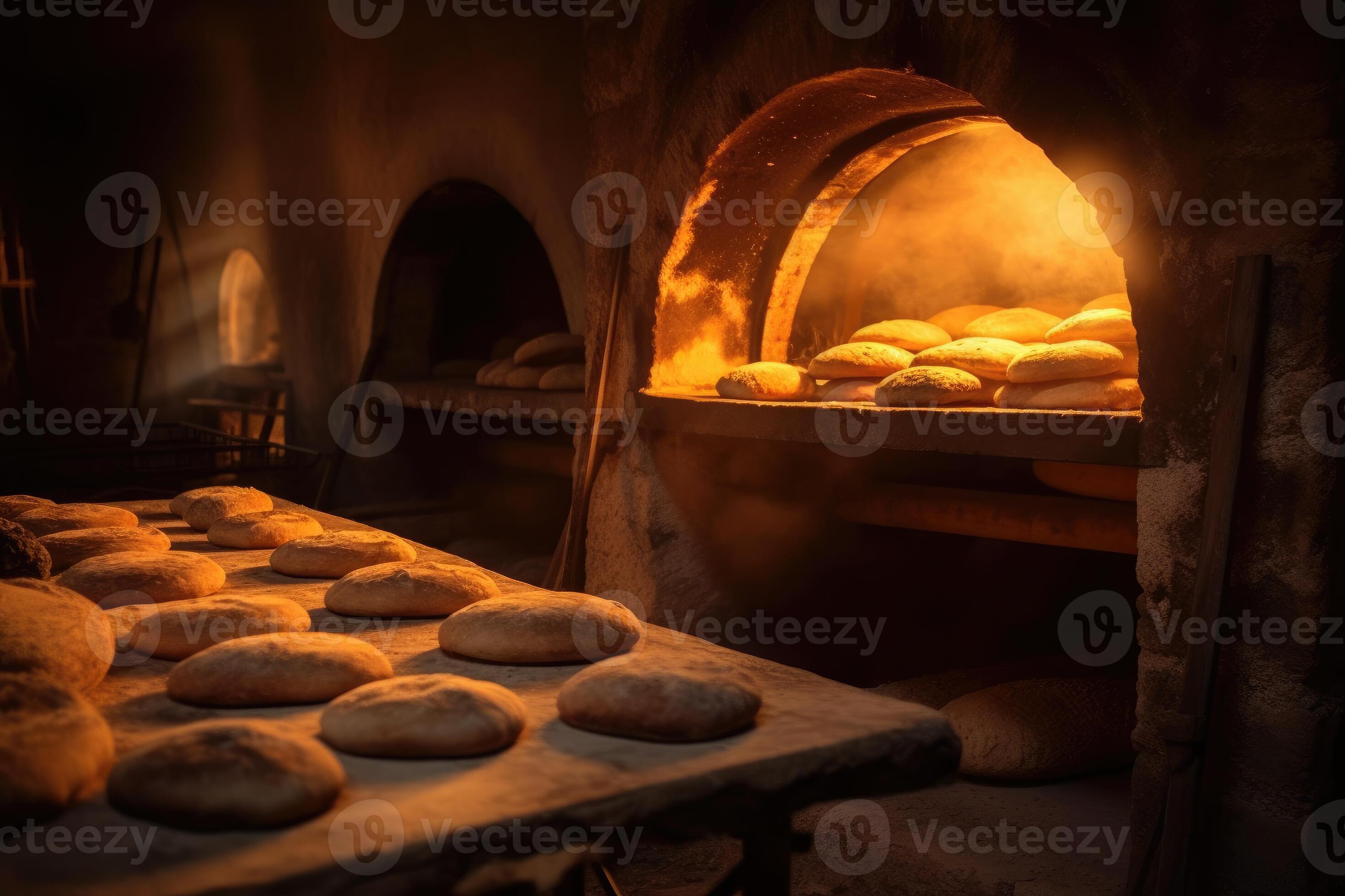 The glowing warmth of a traditional bread oven. Generative AI 26807647