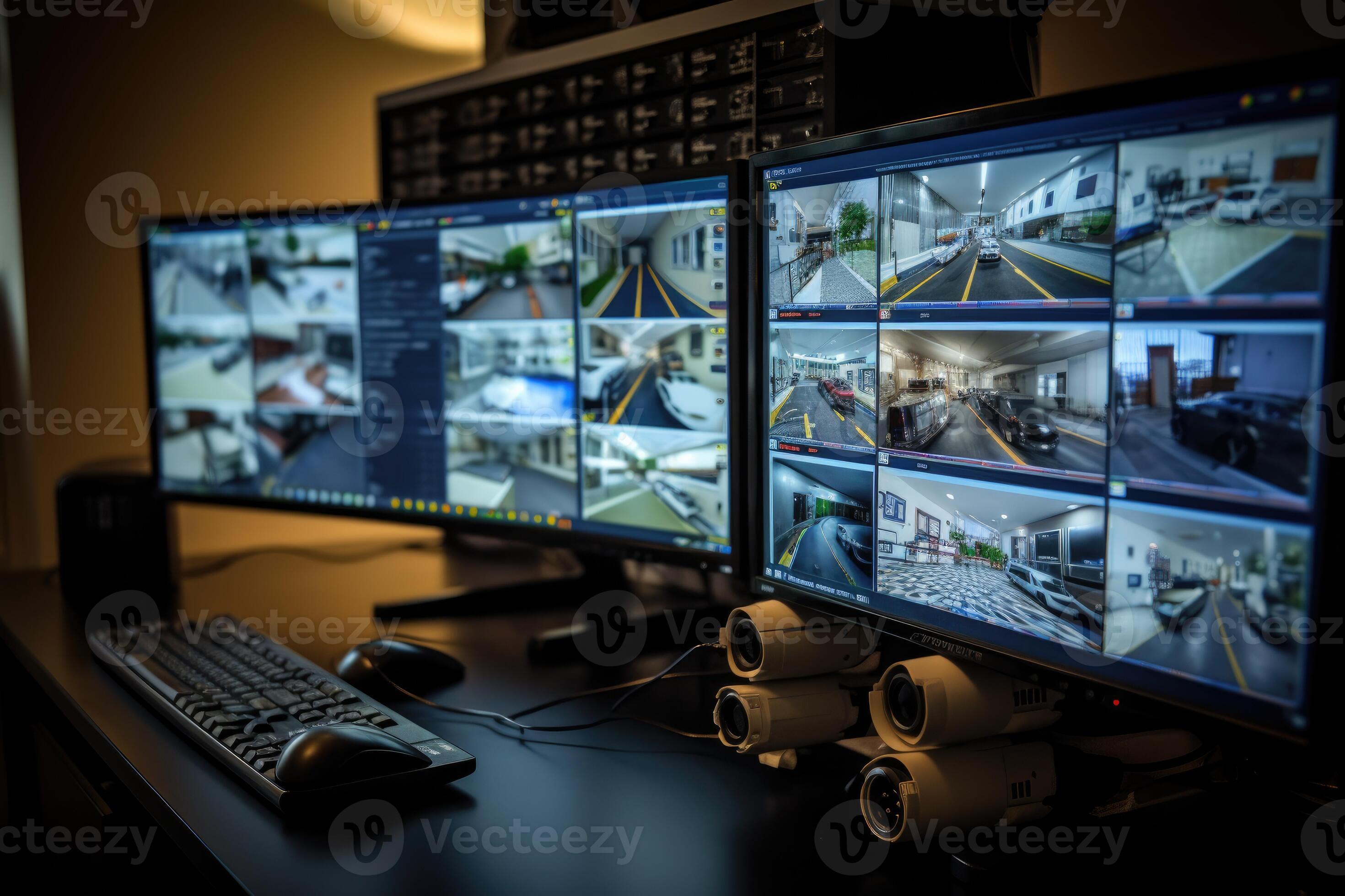 Computer monitor for security camera top