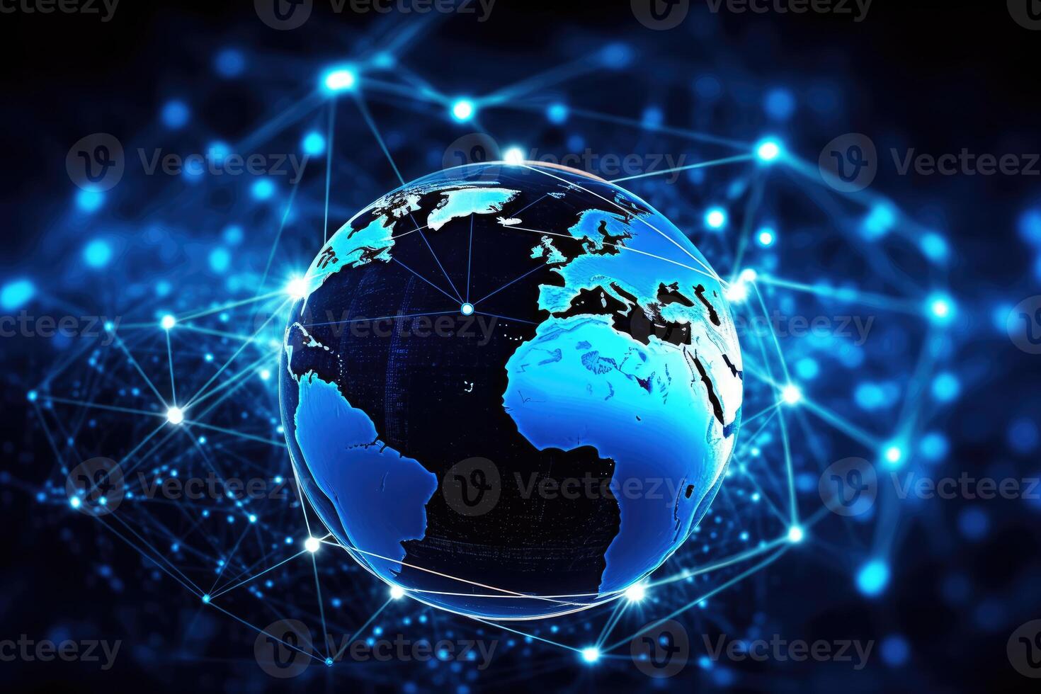 A close - up photo that represents the concept of communication technology for internet business.