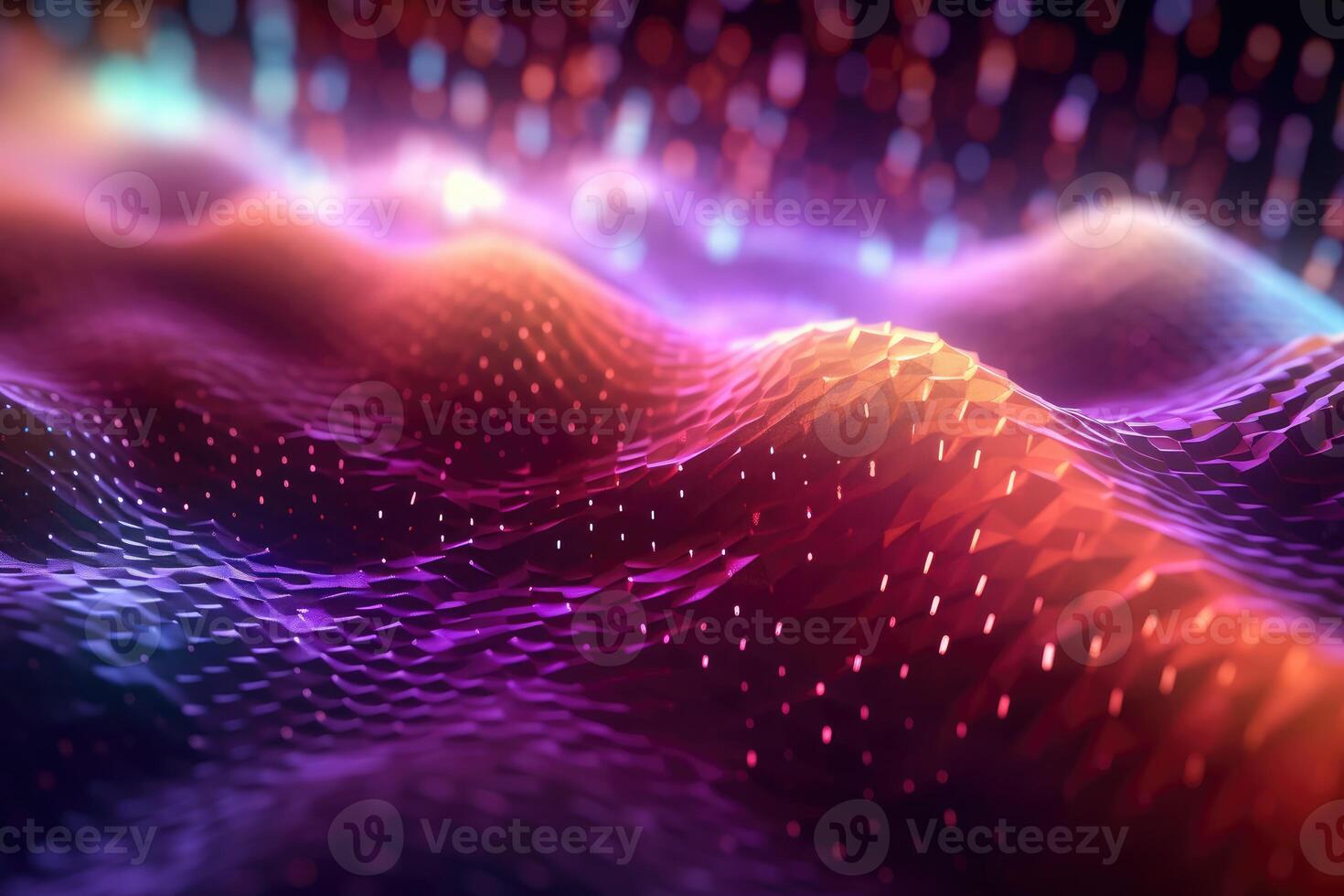A close - up photo that visually represents the concept of a technology digital wave background.