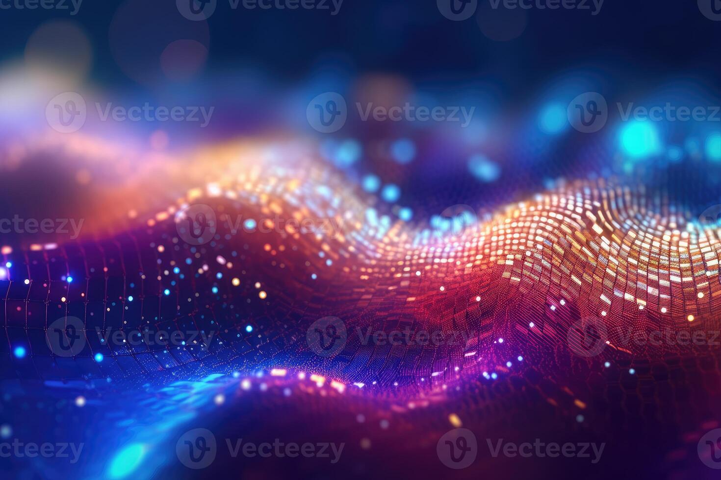 A close - up photo that visually represents the concept of a technology digital wave background.