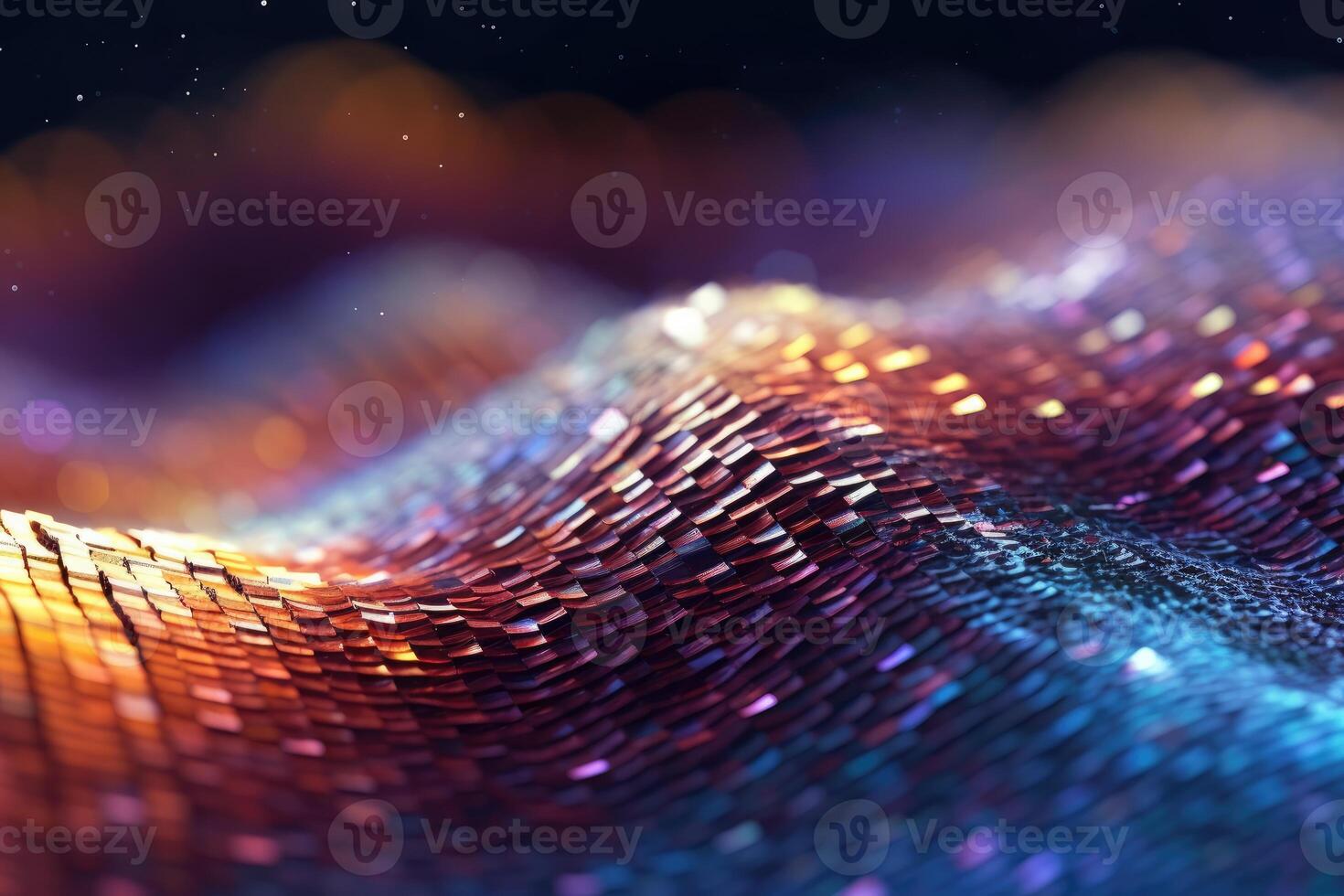 A close - up photo that visually represents the concept of a technology digital wave background.