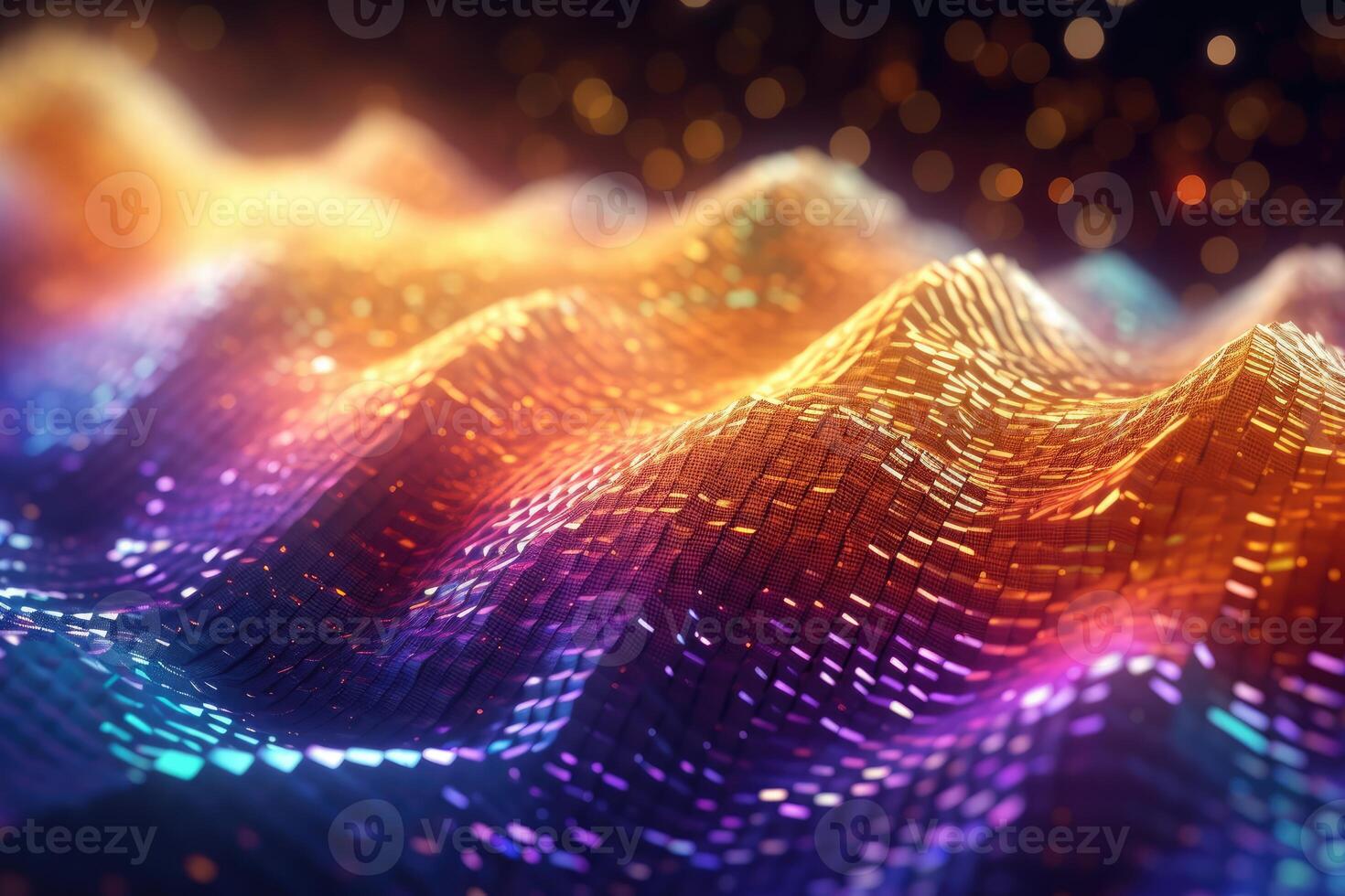 A close - up photo that visually represents the concept of a technology digital wave background.