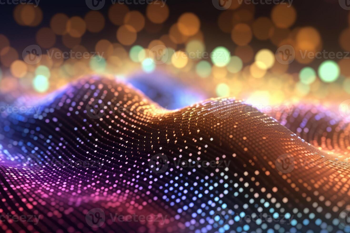 A close - up photo that visually represents the concept of a technology digital wave background.
